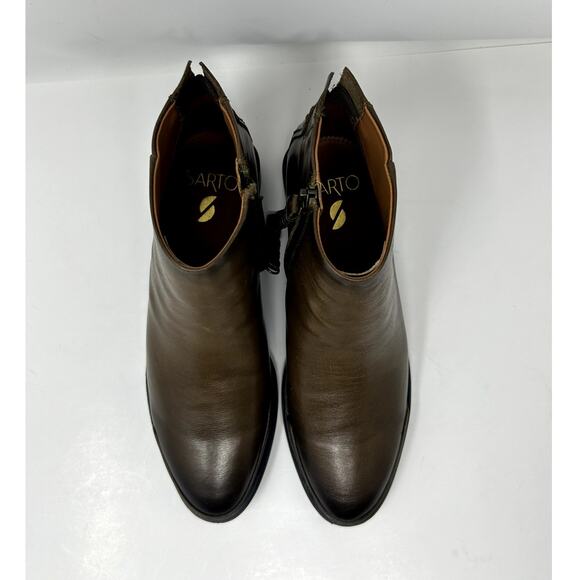 Franco Sarto Womens SARTO Nemi Bootie Boots Shoes Olive Leather 7 M - Picture 5 of 7